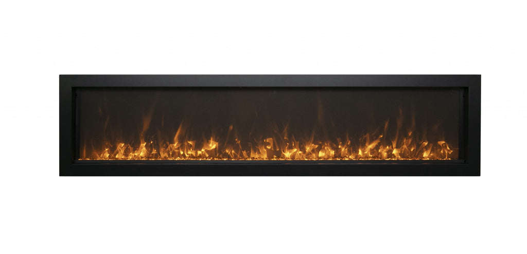 Symmetry Xtraslim Smart Electric  -50" WiFi Enabled Fireplace, Featuring a  MultiFunction  Remote Control, Multi Speed Flame Motor