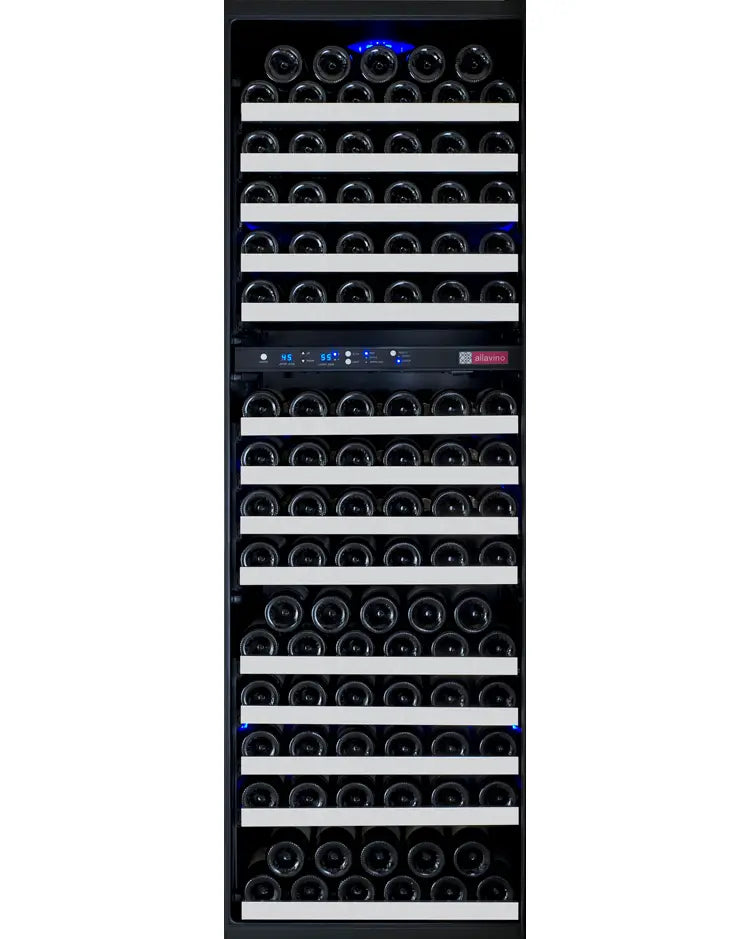 Allavino FlexCount Series 172 Bottle Dual Zone Built-in Wine Cooler Refrigerator with Stainless Steel Door - Right Hinge