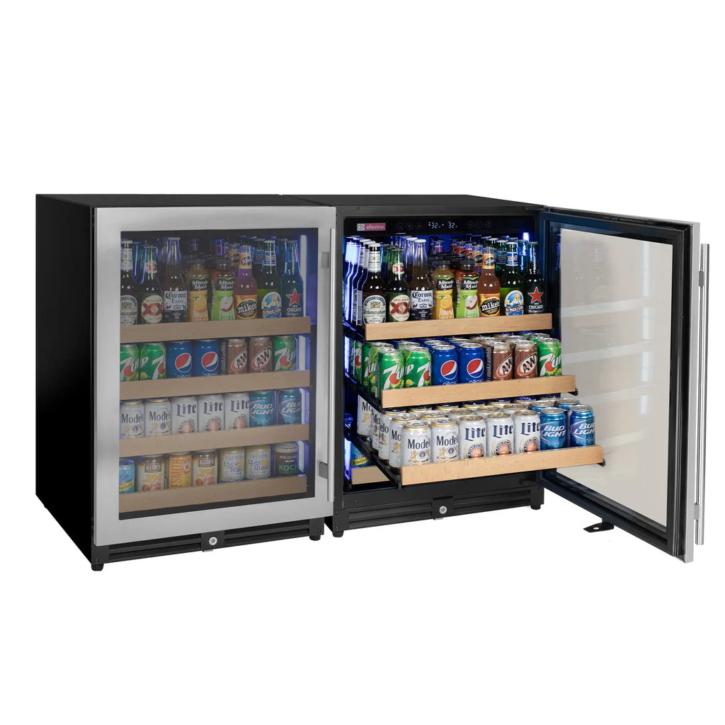 Allavino Reserva Series Stainless Steel Side-by-Side Beverage Center