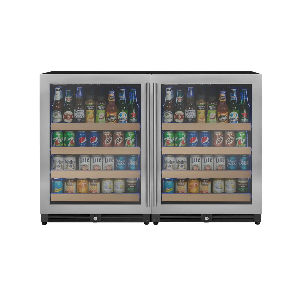 Allavino Reserva Series Stainless Steel Side-by-Side Beverage Center