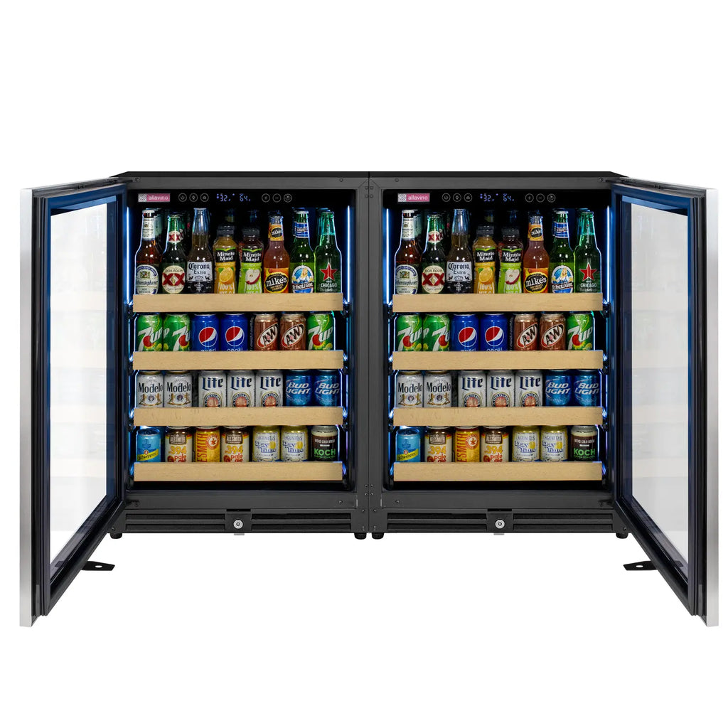 Allavino Reserva Series Stainless Steel Side-by-Side Beverage Center