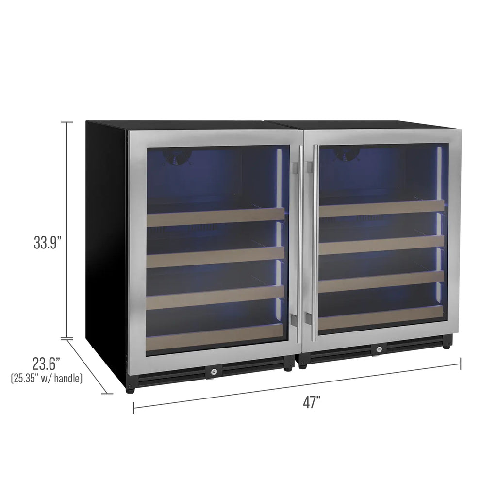 Allavino Reserva Series Stainless Steel Side-by-Side Beverage Center
