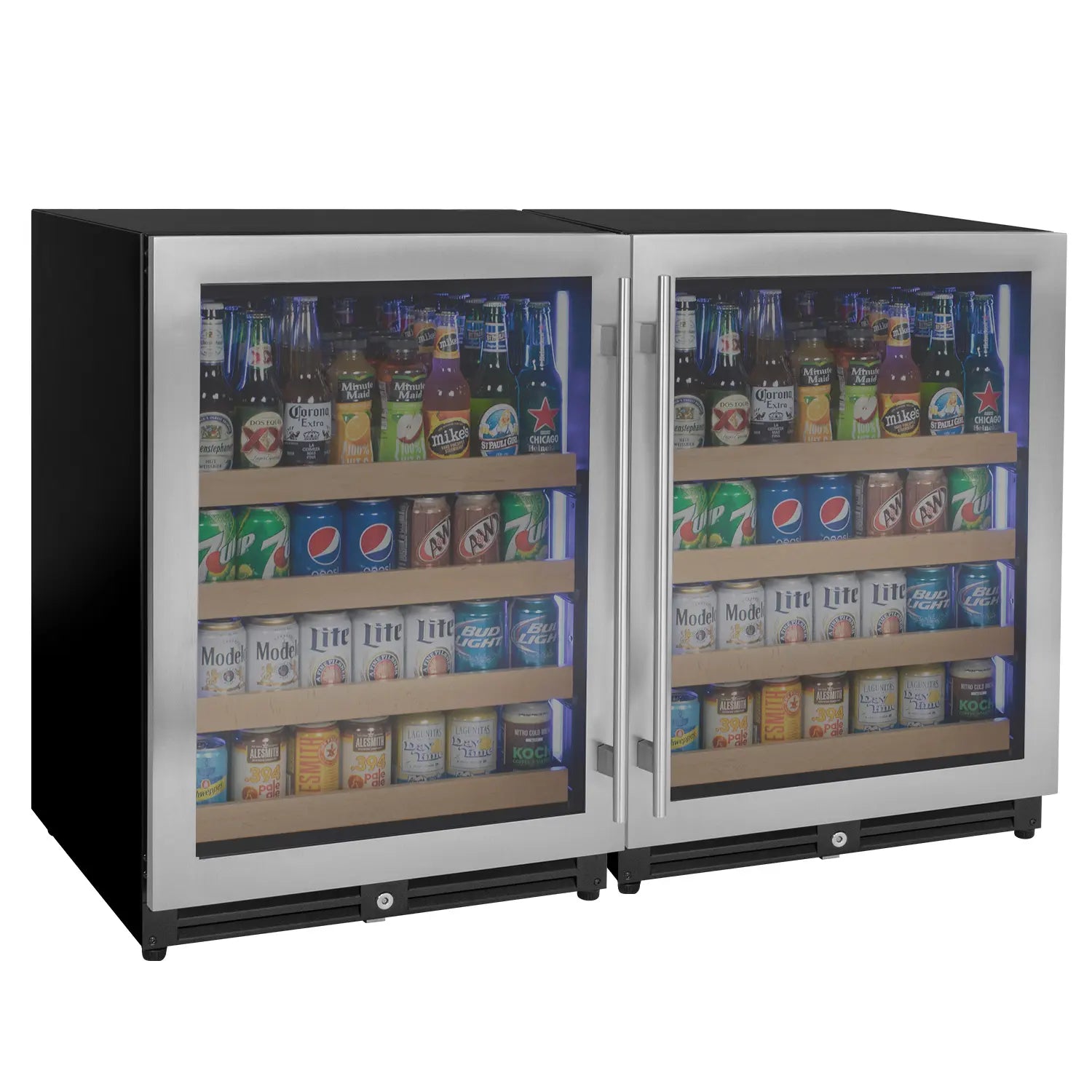 Allavino Reserva Series Stainless Steel Side-by-Side Beverage Center