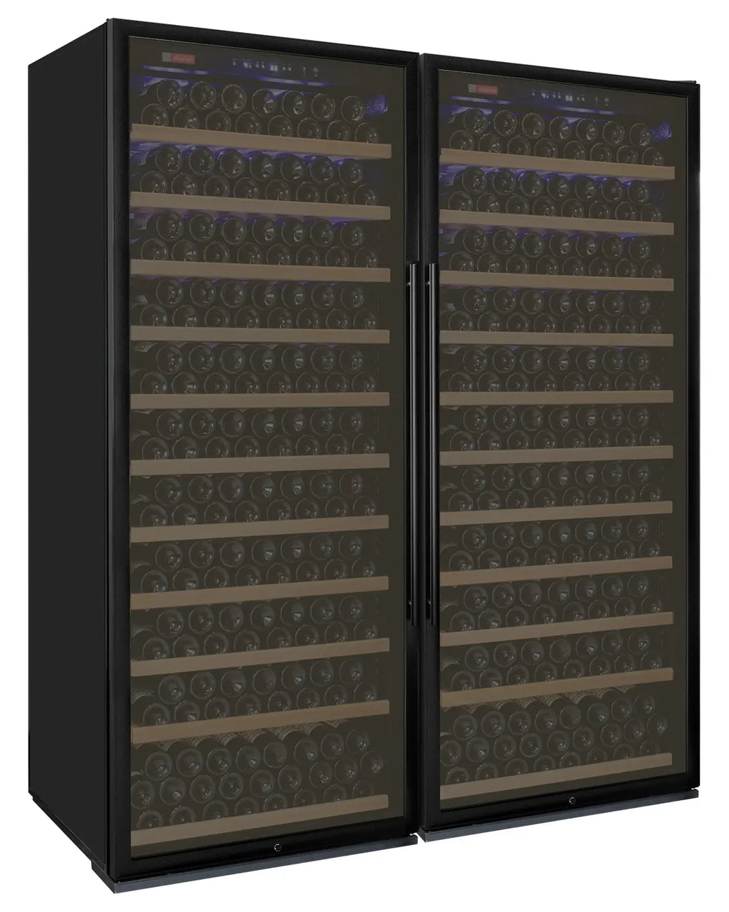 Allavino Vite Series 554 Bottle Dual Zone Tall Side-by-Side Wine Refrigerator with Black Doors