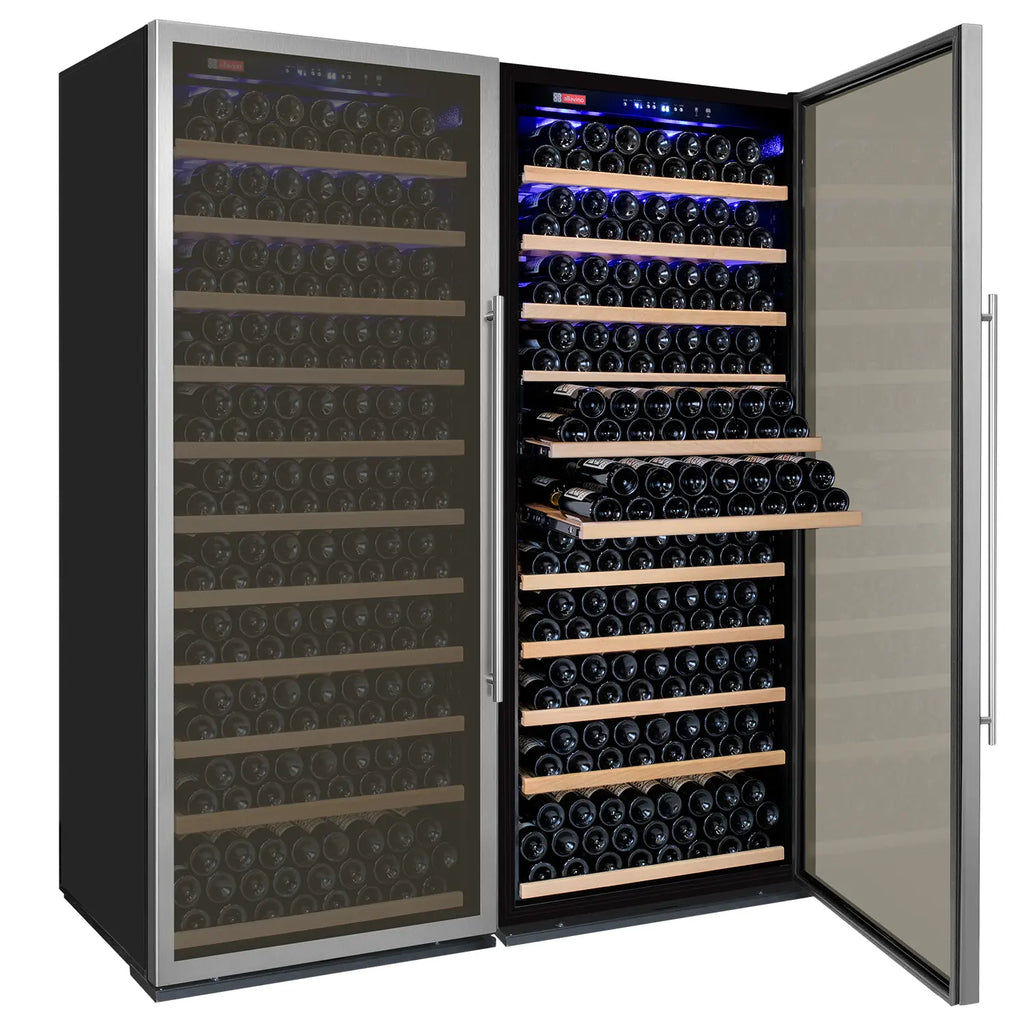Allavino Vite Series 554 Bottle Tall Dual Zone Side-by-Side Wine Refrigerators with Stainless Steel Doors