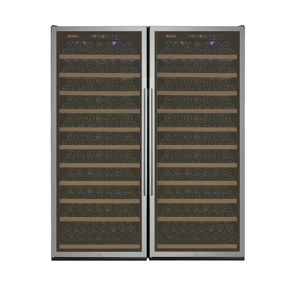 Allavino Vite Series 554 Bottle Tall Dual Zone Side-by-Side Wine Refrigerators with Stainless Steel Doors