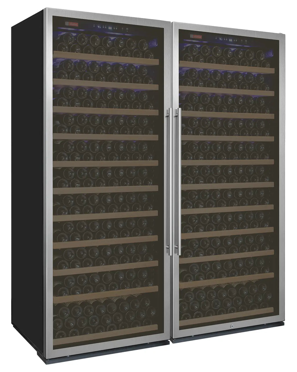 Allavino Vite Series 554 Bottle Tall Dual Zone Side-by-Side Wine Refrigerators with Stainless Steel Doors