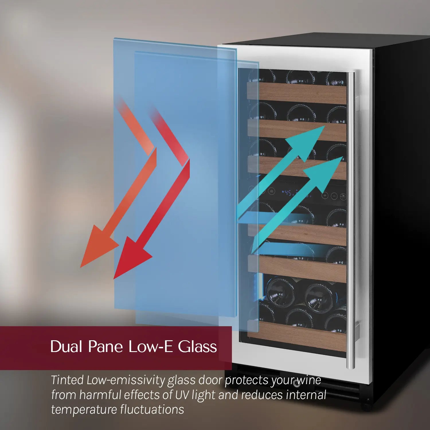 Allavino FlexCount Series 30 Bottle/88 Can Dual Zone Side-by-Side Wine Refrigerator/Beverage Center with Stainless Steel Doors