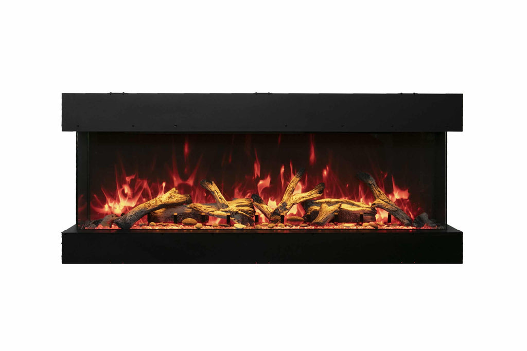 Tru View Deep Smart Electric - 60" Indoor / Outdoor WiFi Enabled 3 Sided Fireplace Featuring a depth of 14 1/4", MultiFunction Remote Control, Multi Speed Flame Motor, and a Selection of Media Options