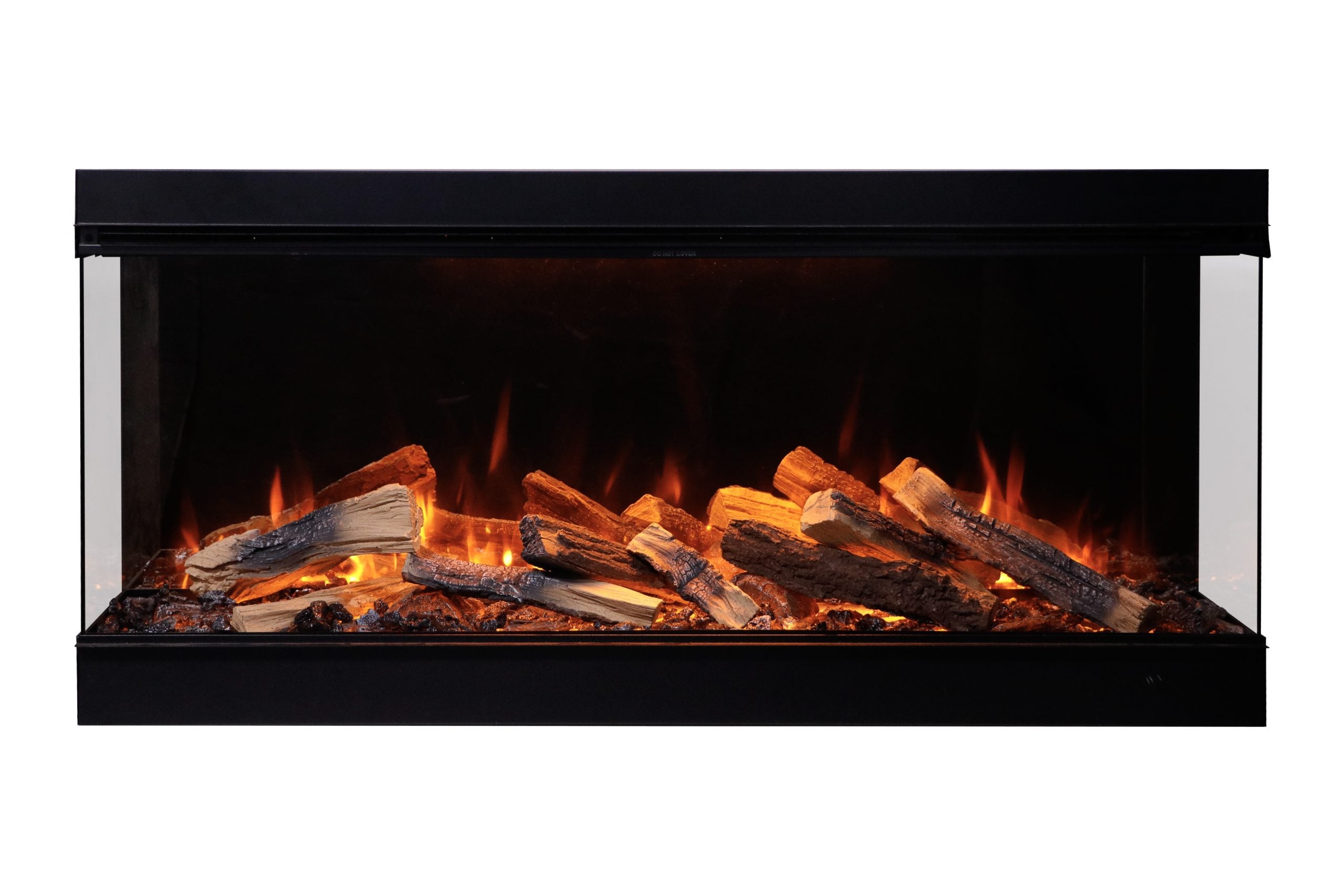 Fire & Ice LumaForest 48" Indoor only 3 Sided Built-In Smart Built-In Electric Fireplace, WiFi Enabled, Programmable Remote Control, Multi-Color Flames, Adjustable Flame Speeds, Comes with Split Log Set and Tray Media