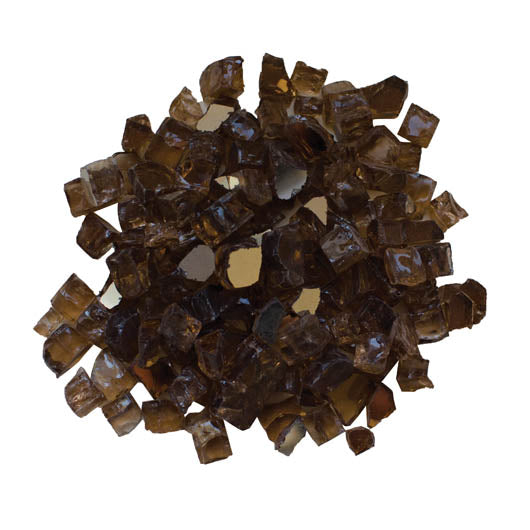 1/2" Light Brown Reflective Fireglass - 5lbs