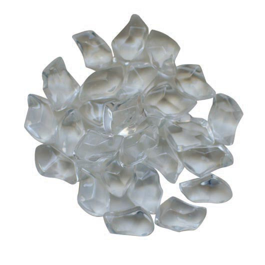 1" Clear Gem Fireglass - 5lbs