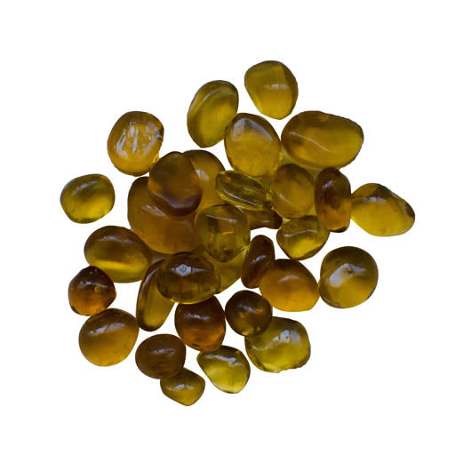 Amber Small Beads Fireglass - 5lbs