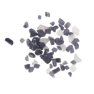 Smokey Grey & White Fireglass - 5lbs