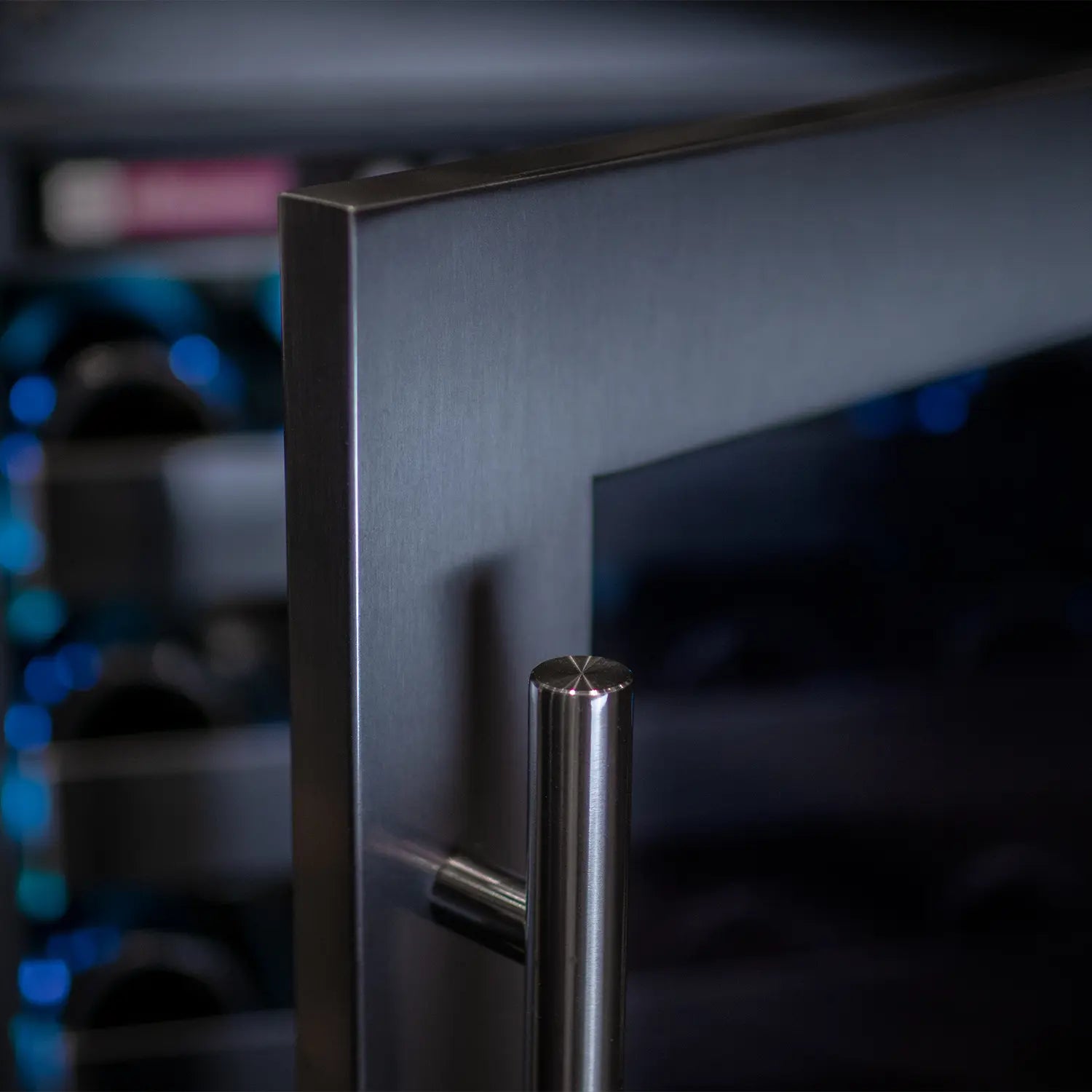 Allavino Reserva Series 50 Bottle Dual Zone Built-in Wine Cooler Refrigerator with Black Stainless Steel Door - Left Hinge