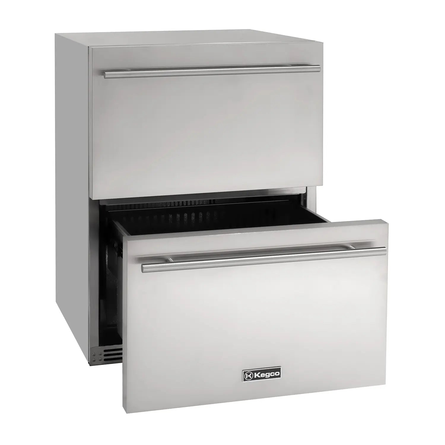 Kegco 24-Inch Outdoor Two-Drawer All Stainless Steel Commercial Refrigerator