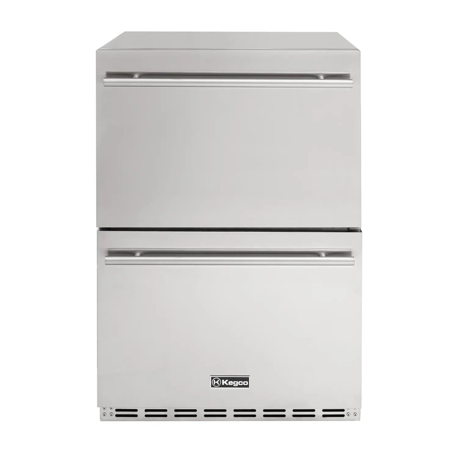 Kegco 24-Inch Outdoor Two-Drawer All Stainless Steel Commercial Refrigerator
