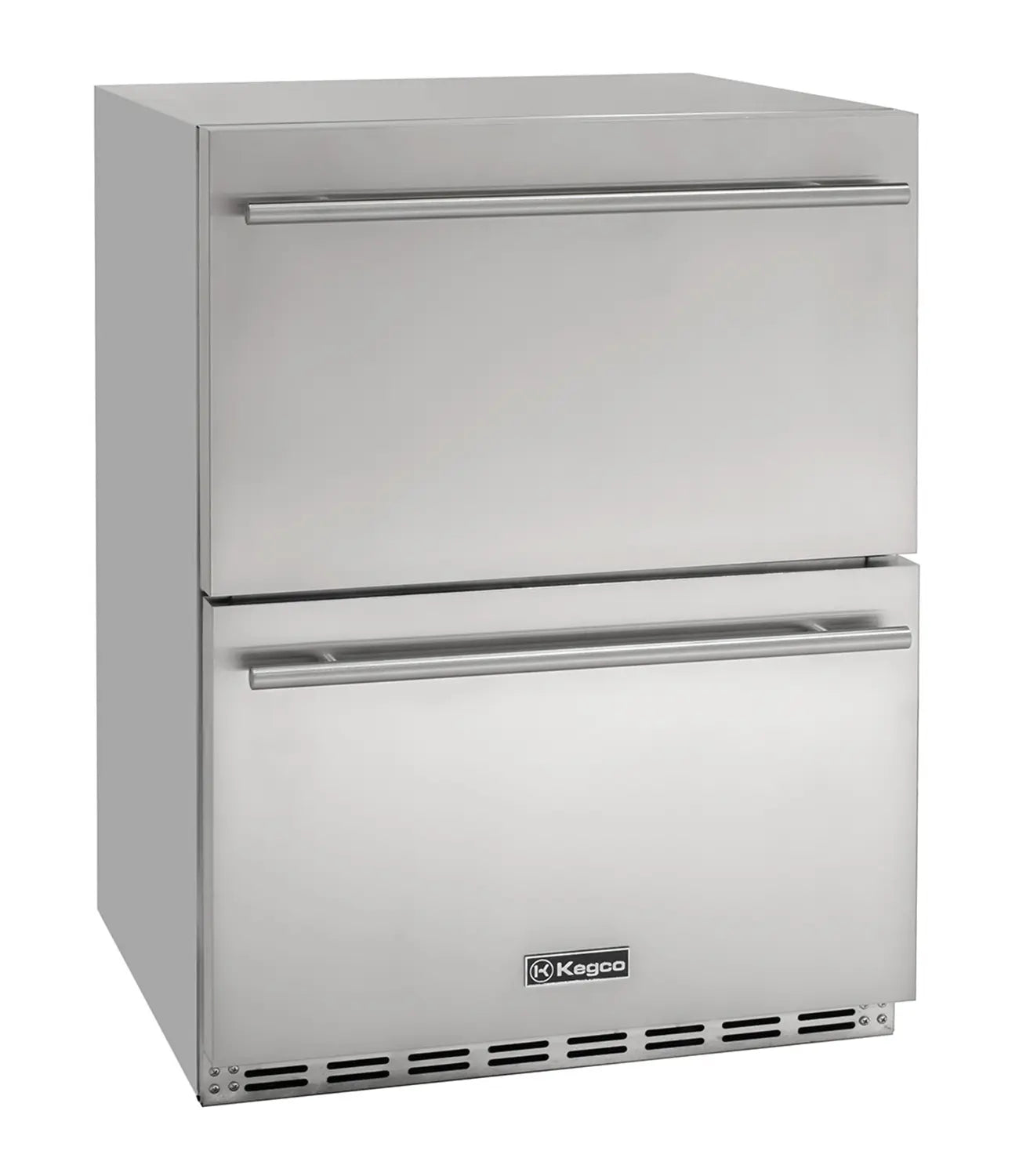 Kegco 24-Inch Outdoor Two-Drawer All Stainless Steel Commercial Refrigerator