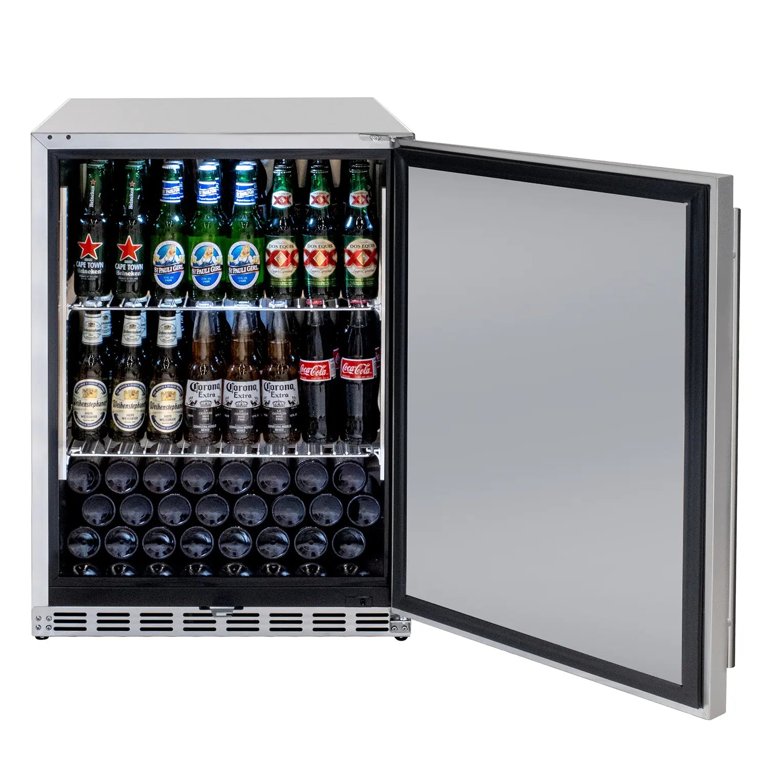Kegco 24-Inch Outdoor All-Stainless Steel Commercial Built-In Refrigerator