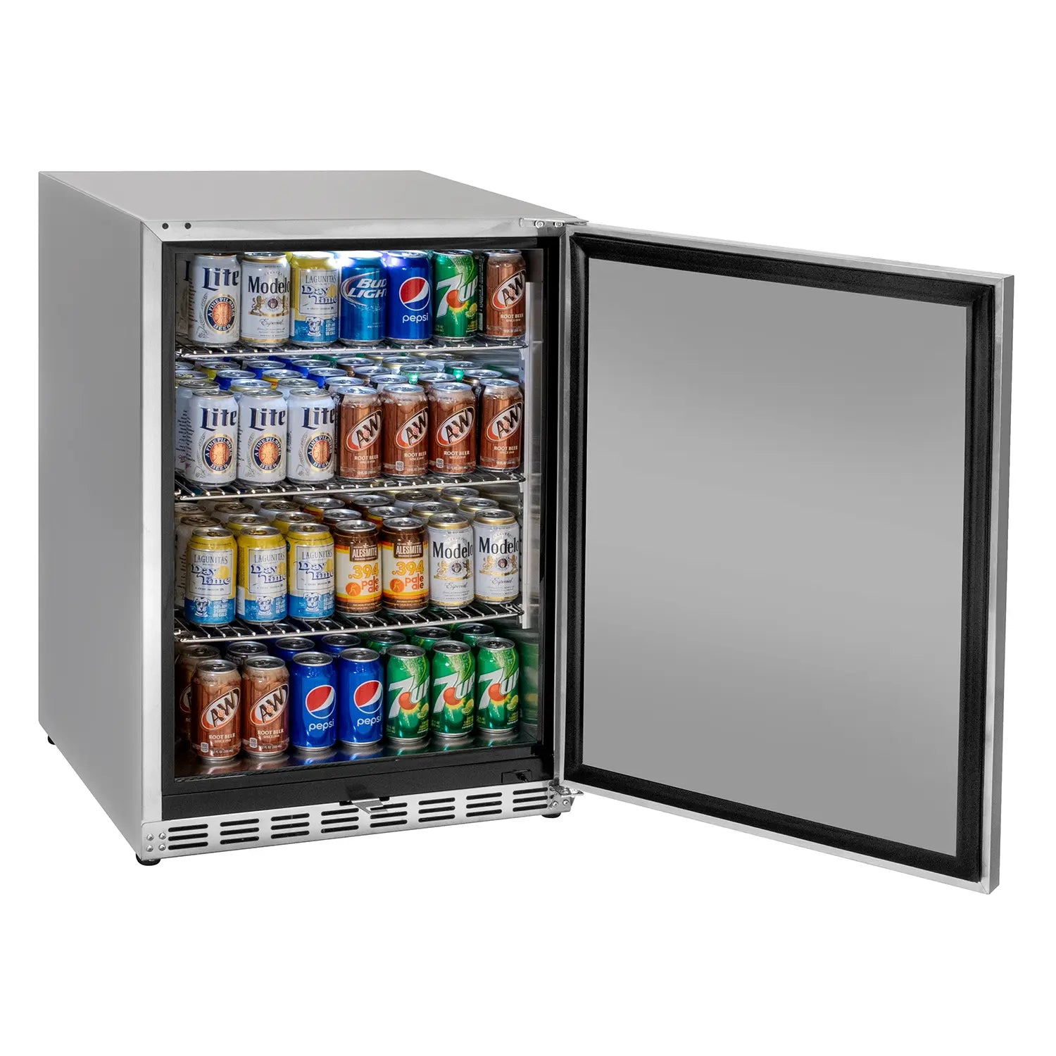 Kegco 24-Inch Outdoor All-Stainless Steel Commercial Built-In Refrigerator