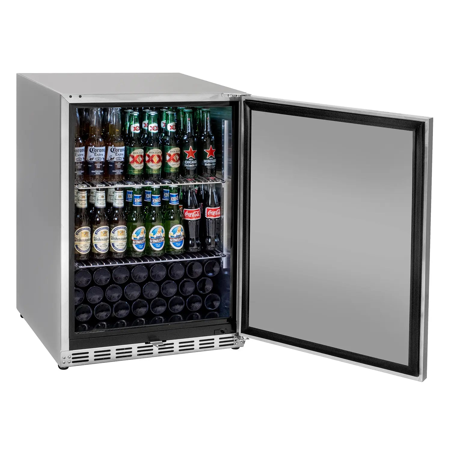 Kegco 24-Inch Outdoor All-Stainless Steel Commercial Built-In Refrigerator