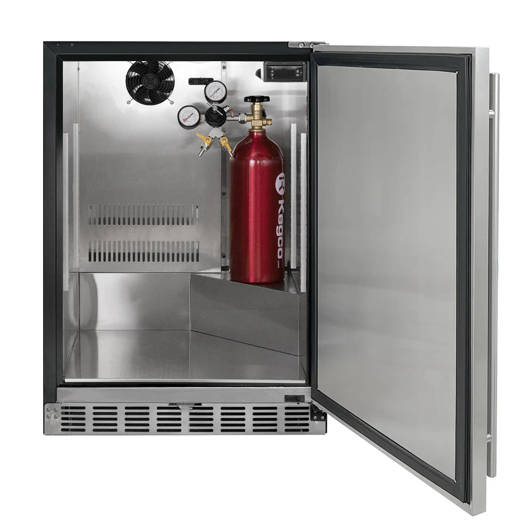 Kegco 24-Inch Dual Faucet Built-In Kegerator - Indoor