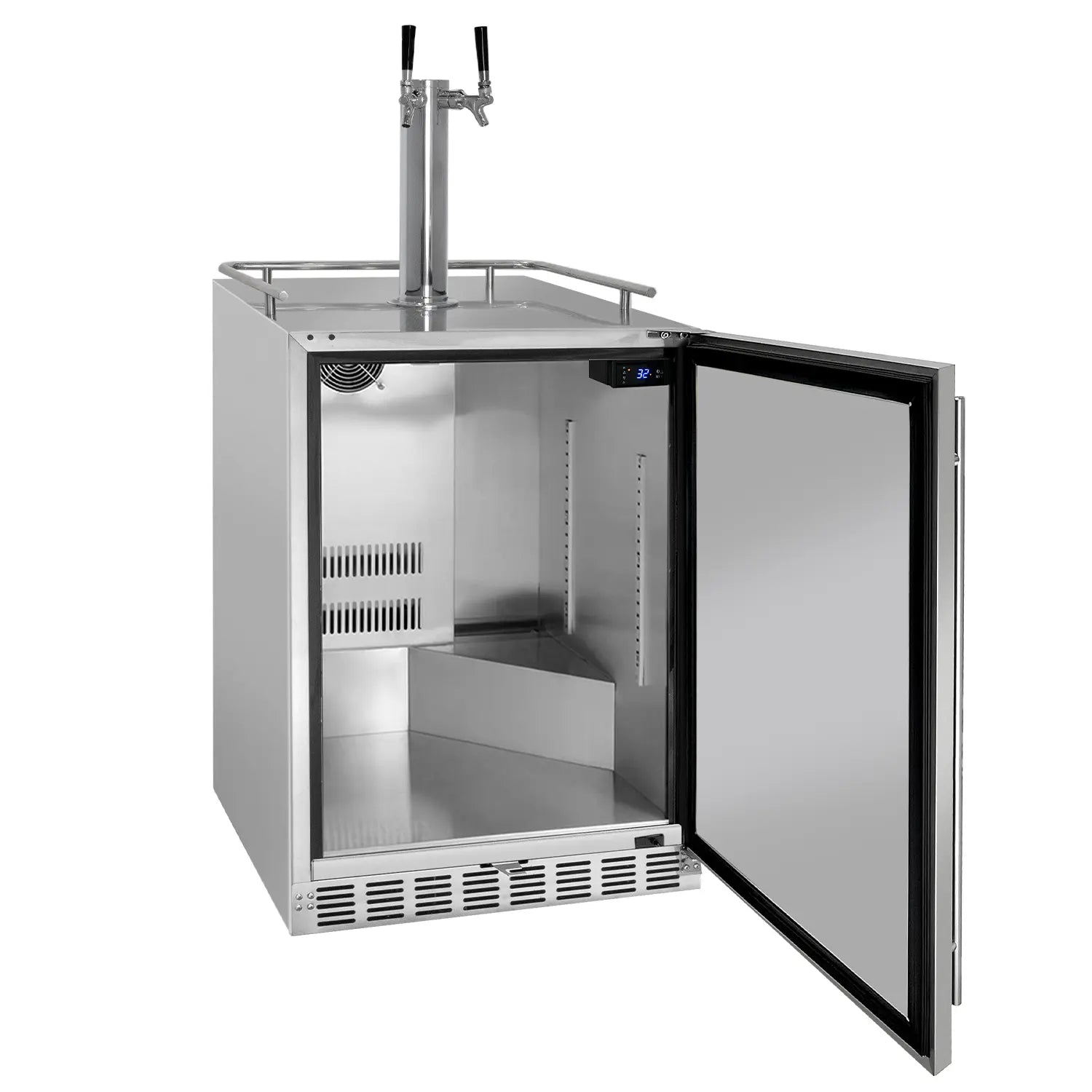 Kegco 24-Inch Dual Faucet Built-In Kegerator - Outdoor