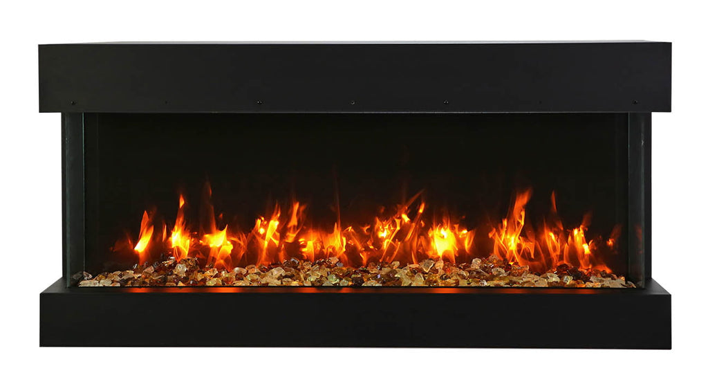 Trv View Slim  - 40" Indoor / Outdoor 3 Sided Electric Fireplace Featuring  10 5/8" Depth