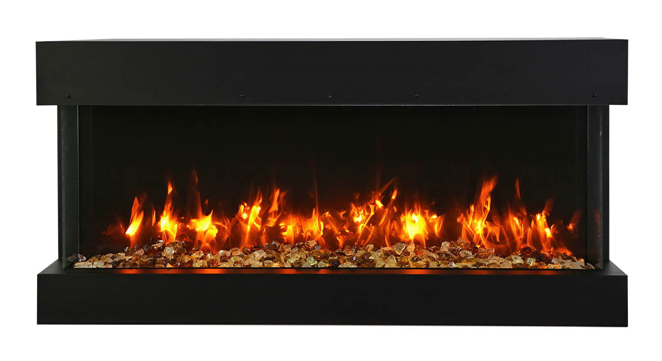 Trv View Slim  - 40" Indoor / Outdoor 3 Sided Electric Fireplace Featuring  10 5/8" Depth