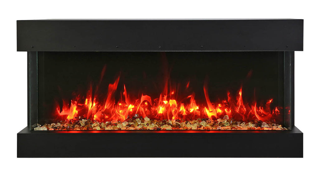 Trv View Slim  - 40" Indoor / Outdoor 3 Sided Electric Fireplace Featuring  10 5/8" Depth