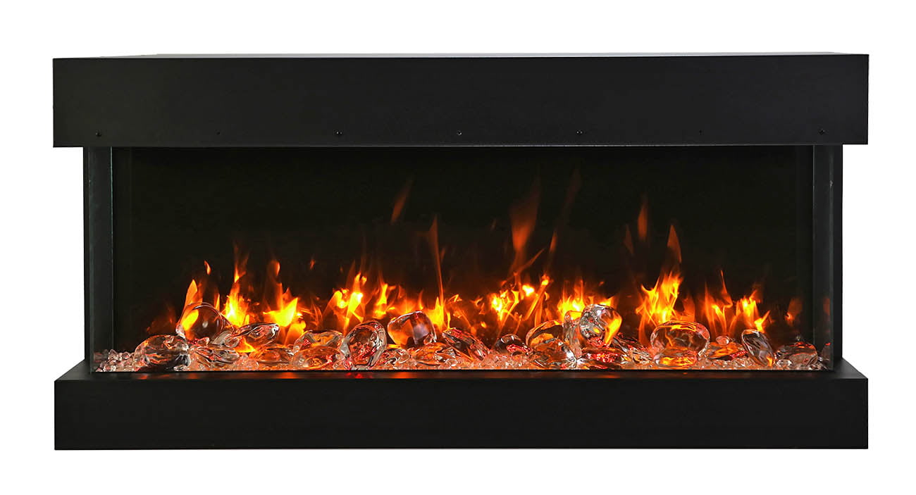 Trv View Slim  - 40" Indoor / Outdoor 3 Sided Electric Fireplace Featuring  10 5/8" Depth