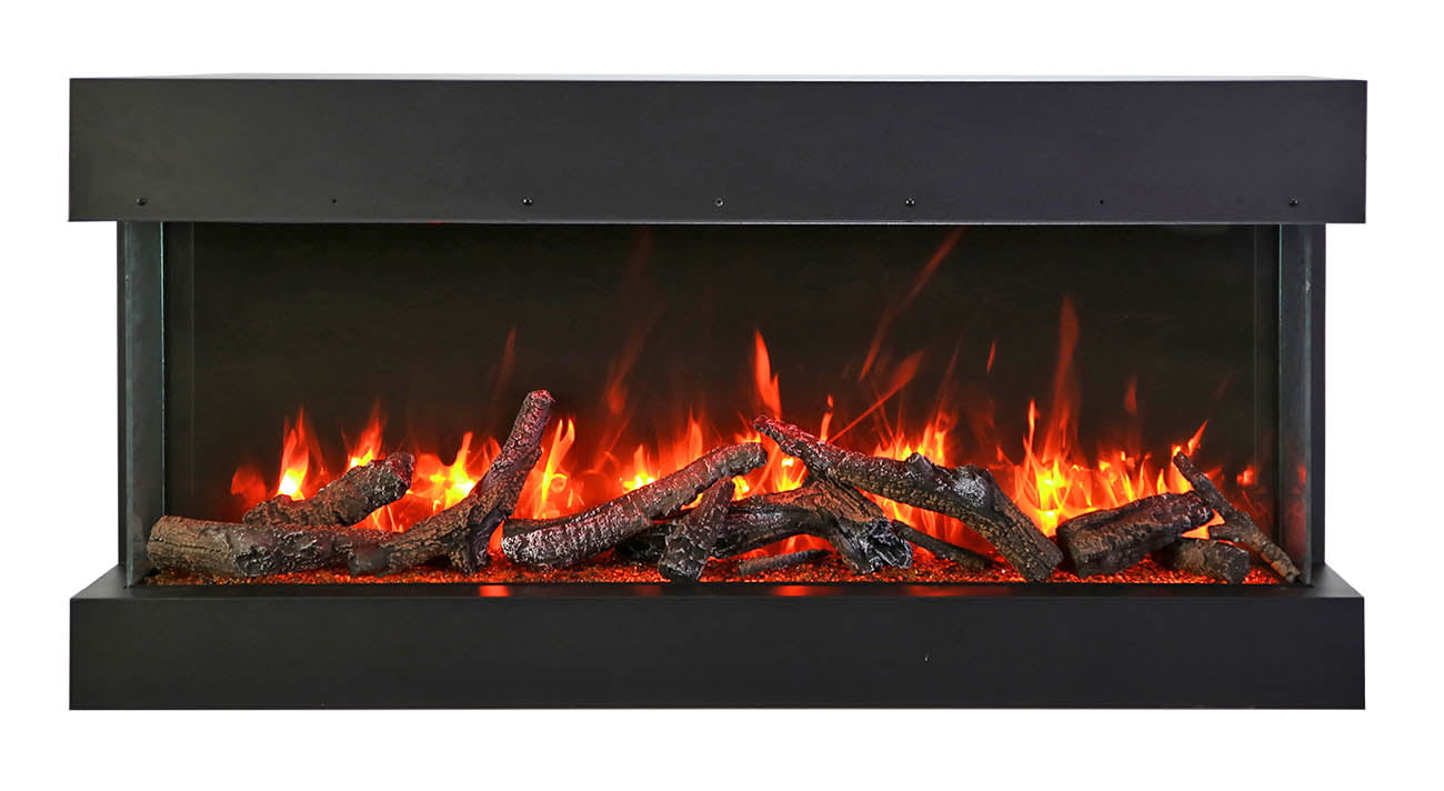 Trv View Slim  - 40" Indoor / Outdoor 3 Sided Electric Fireplace Featuring  10 5/8" Depth