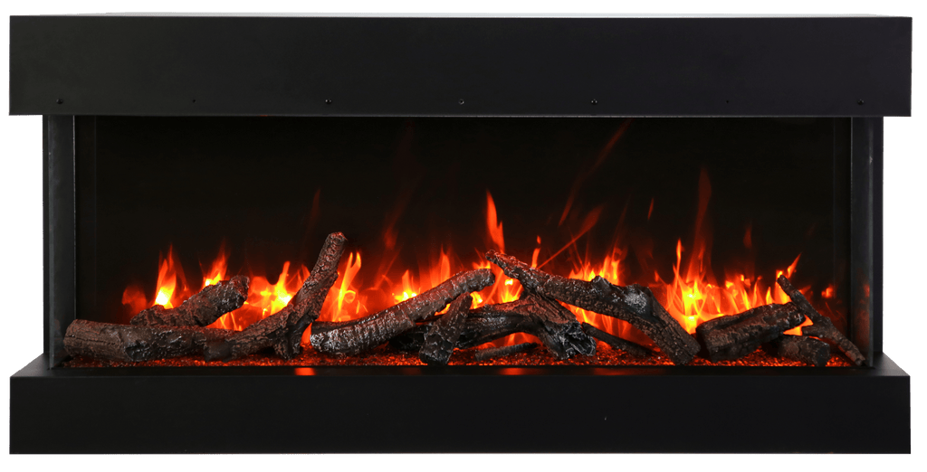 Trv View Extra Tall Smart Electric - 40" Indoor / Outdoor WiFi Enabled  3 Sided Electric Fireplace Featuring a 22" Height, MultiFunction Remote, Multi Speed Flame Motor, and a Selection of Media Options