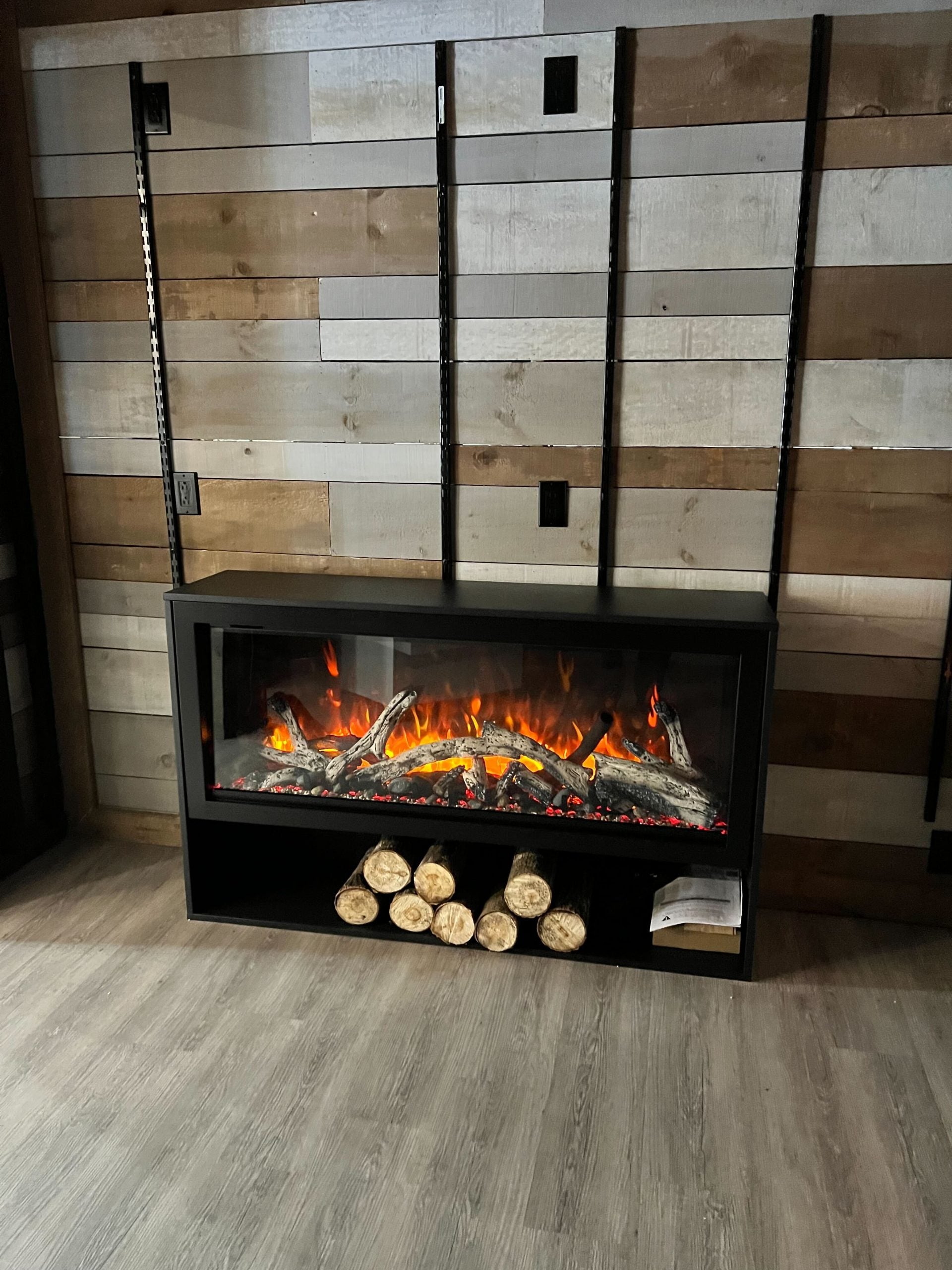 Contemporary Pedestal Display with Storage Compartment for TRD-26 - Blk Color