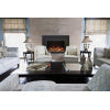 Insert Series - 34" Electric Fireplace Insert with Black Steel Surround and Overlay