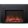 Insert Series - 30" Electric Fireplace Insert with Black Steel Surround and Overlay