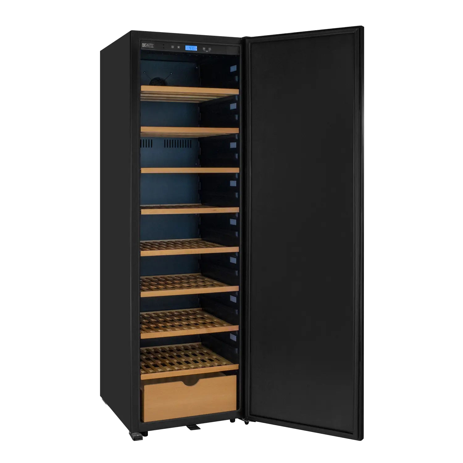 Allavino 185 Bottle Single Zone Wine Vault with Solid Black Right Hinge Door