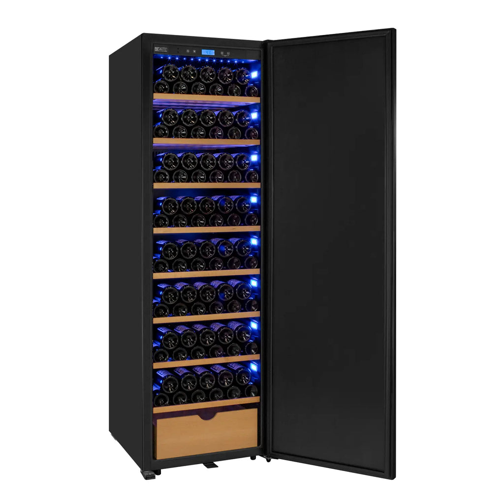 Allavino 185 Bottle Single Zone Wine Vault with Solid Black Right Hinge Door