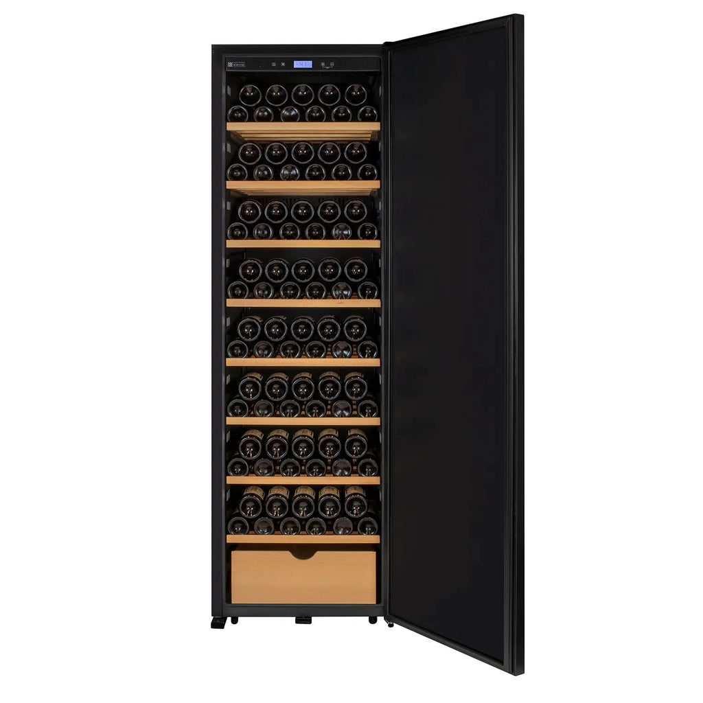 Allavino 185 Bottle Single Zone Wine Vault with Solid Black Right Hinge Door