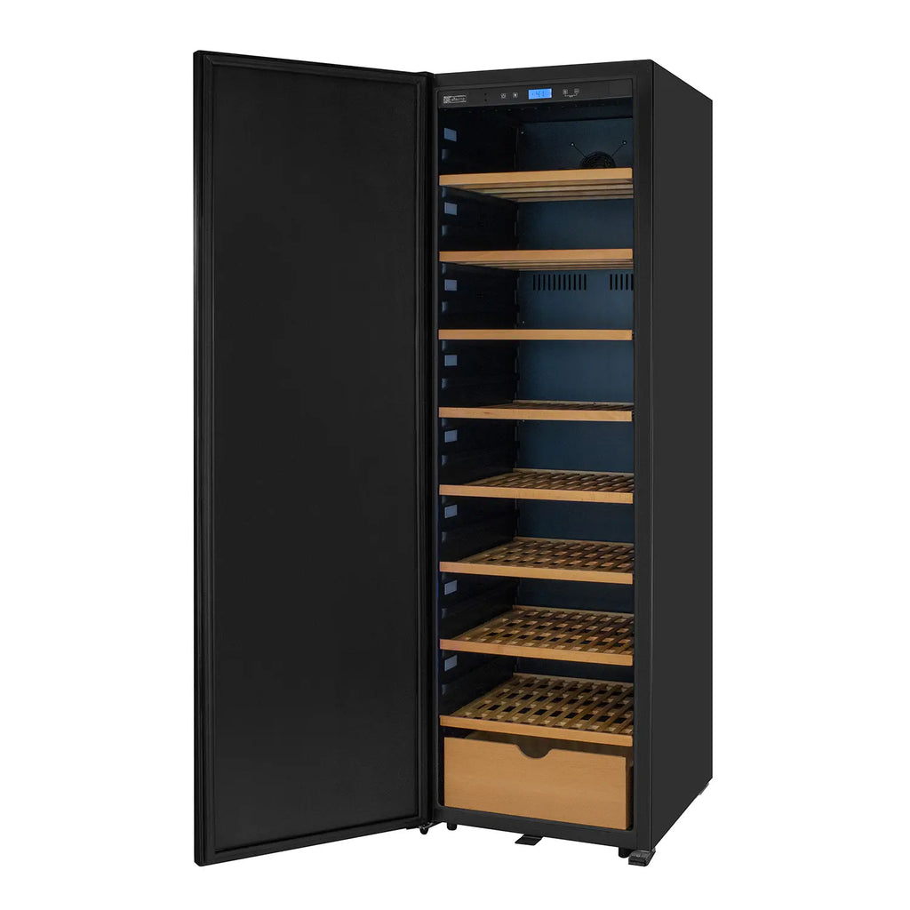 Allavino 185 Bottle Single Zone Wine Vault with Solid Black Left Hinge Door
