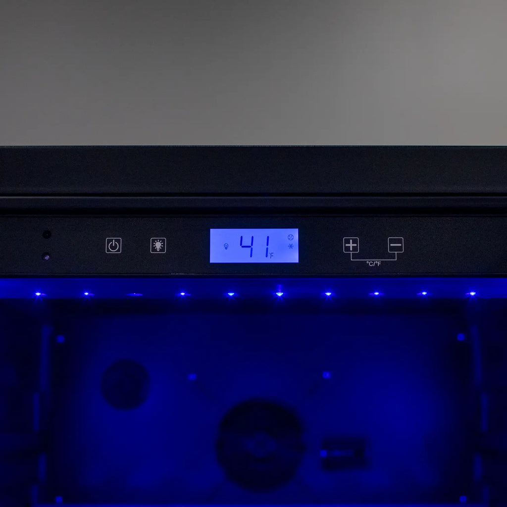 Allavino 185 Bottle Single Zone Wine Vault with Solid Black Left Hinge Door