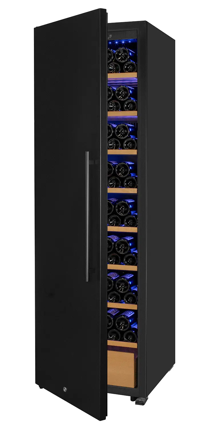 Allavino 185 Bottle Single Zone Wine Vault with Solid Black Left Hinge Door