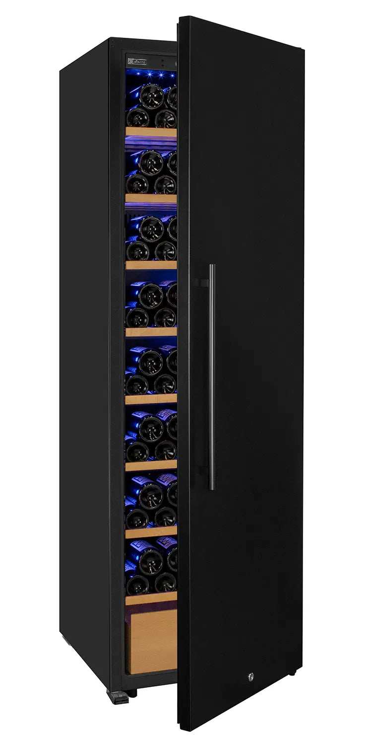 Allavino 185 Bottle Single Zone Wine Vault with Solid Black Right Hinge Door