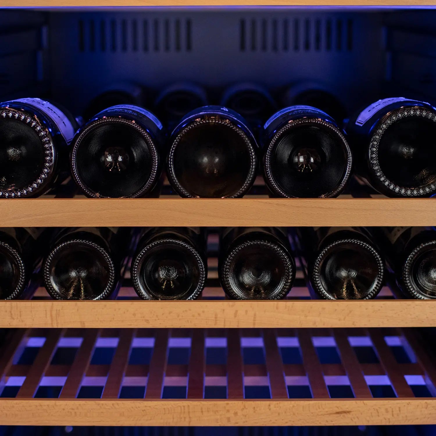 Allavino 370 Bottle Side-by-Side Wine Vault with Solid Black Doors