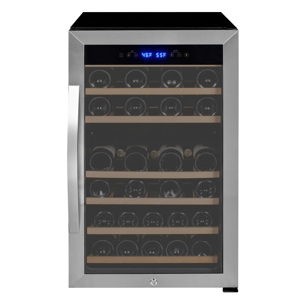 Allavino Cascina Series 50 Bottle Single Zone Freestanding Wine Cooler Refrigerator with Stainless Steel Door