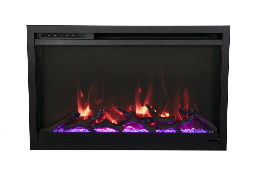CLASSIC- Xtraslim Smart Electric  -30" WiFi Enabled Fireplace, Featuring a  MultiFunction  Remote Control, Multi Speed Flame Motor