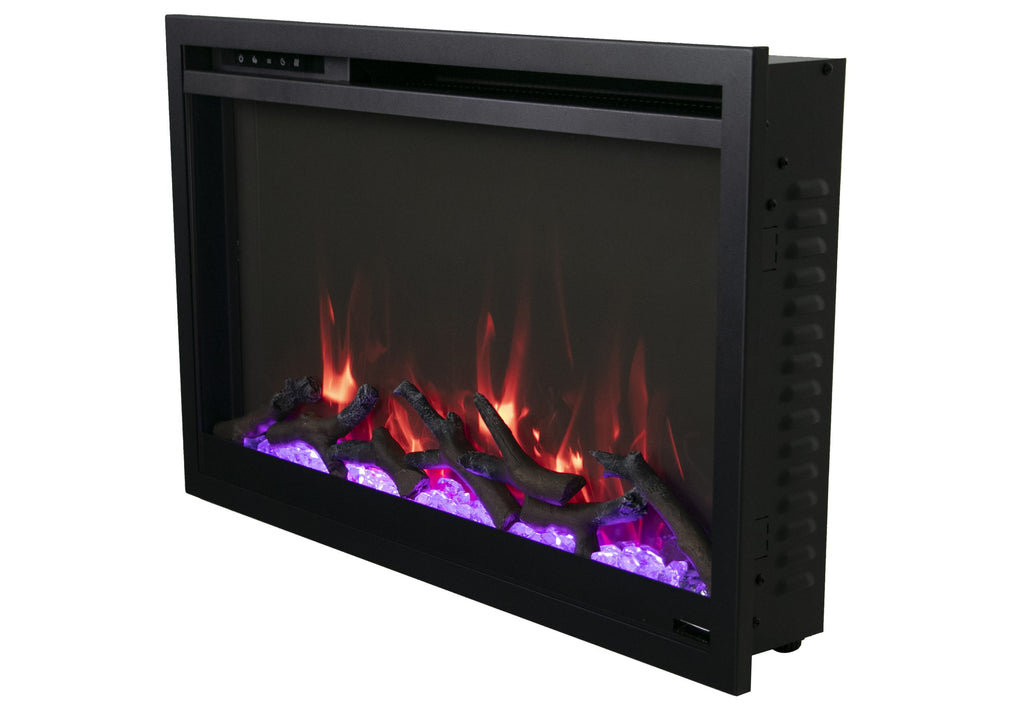 CLASSIC- Xtraslim Smart Electric  -30" WiFi Enabled Fireplace, Featuring a  MultiFunction  Remote Control, Multi Speed Flame Motor