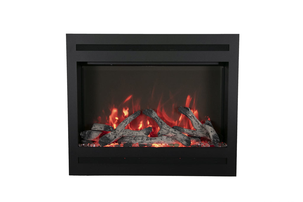 31" Zero Clearance Electric Fireplace with a 6 Piece Log Set Included