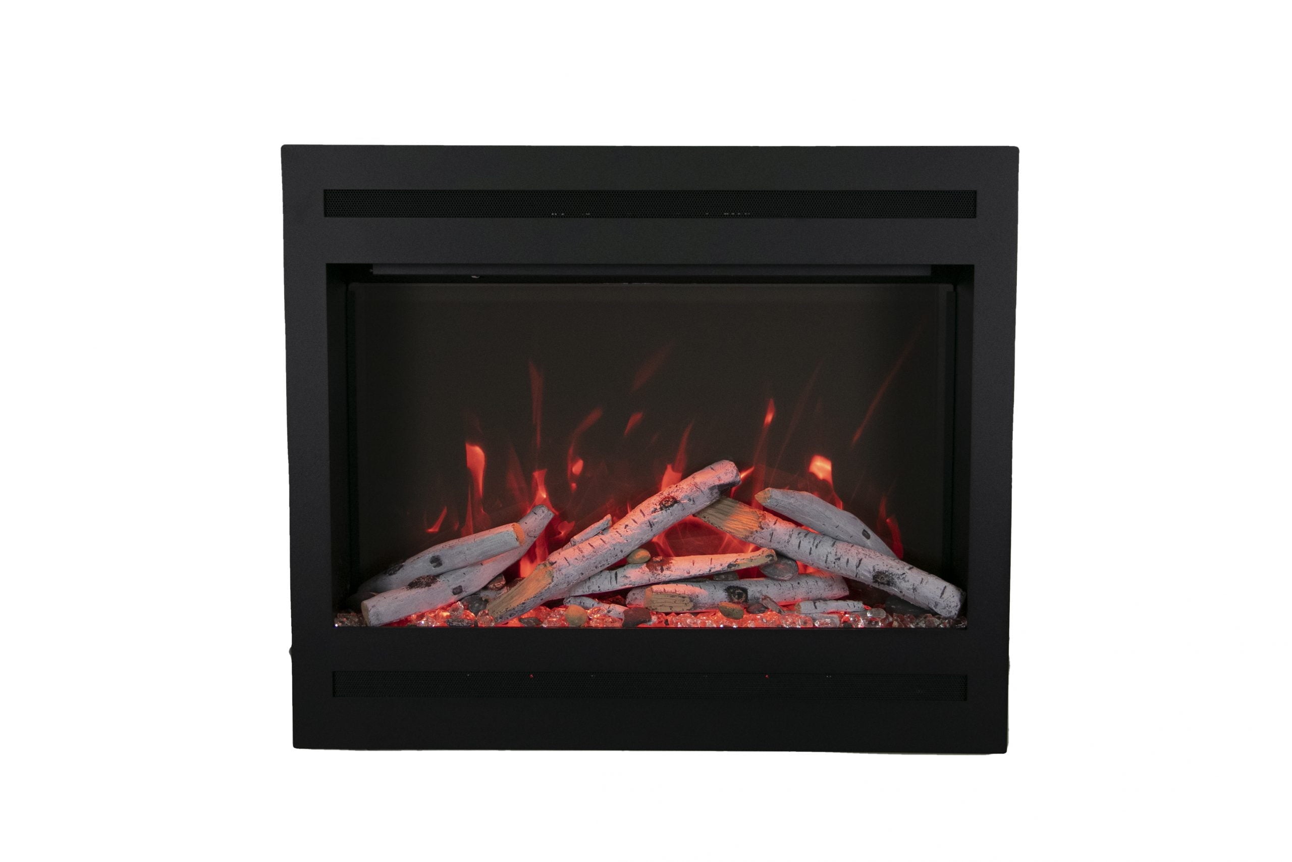 31" Zero Clearance Electric Fireplace with a 6 Piece Log Set Included