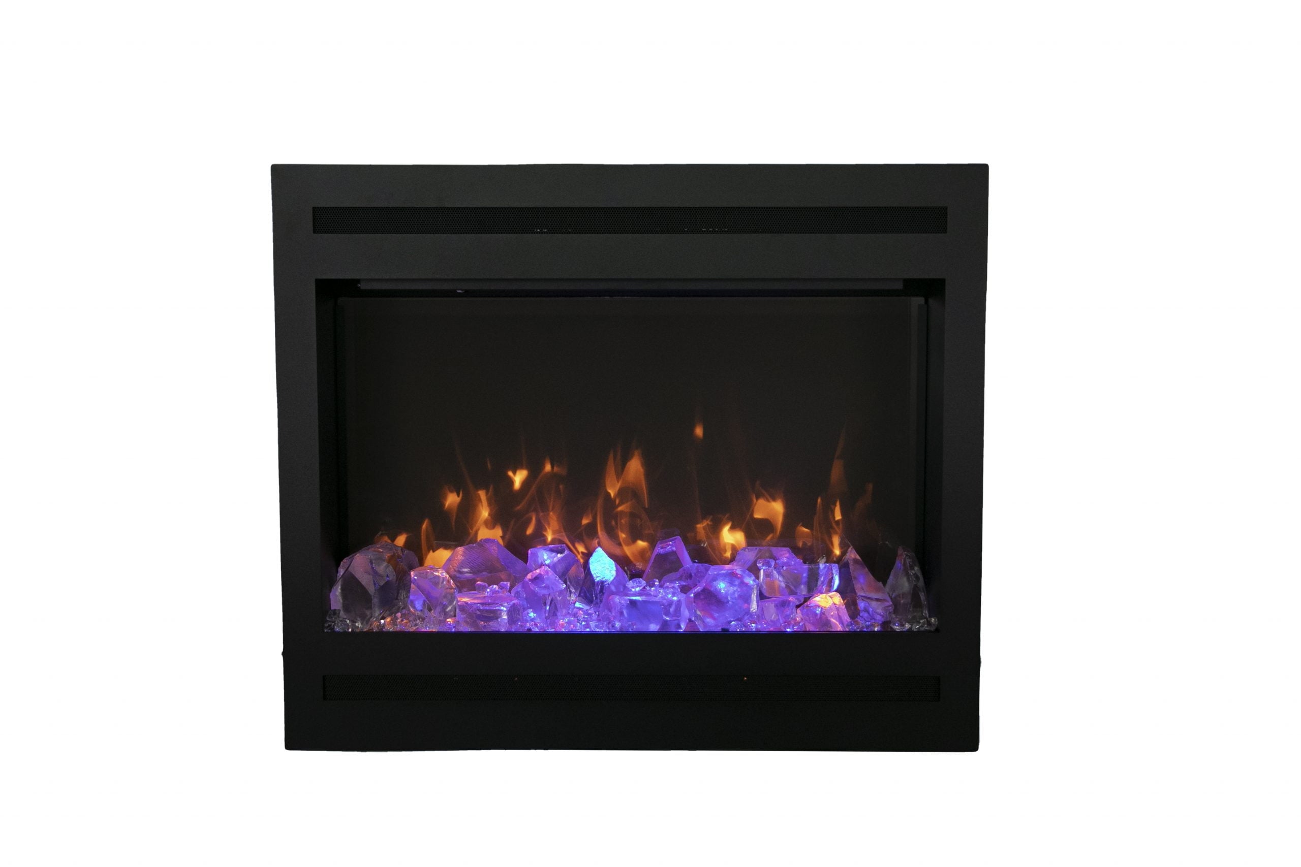 31" Zero Clearance Electric Fireplace with a 6 Piece Log Set Included
